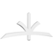 Ekena Millwork Davenport Architectural Grade PVC Gable Bracket, 84"W x 28"H x 2"D x 4"F, 8/12 Pitch GBP084X28X0204DAV00 - alternate 1
